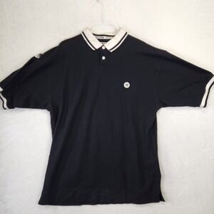 Maurice Malone Mens XXXL Black Vintage Polo Shirt Short Sleeve Cotton Pique Logo